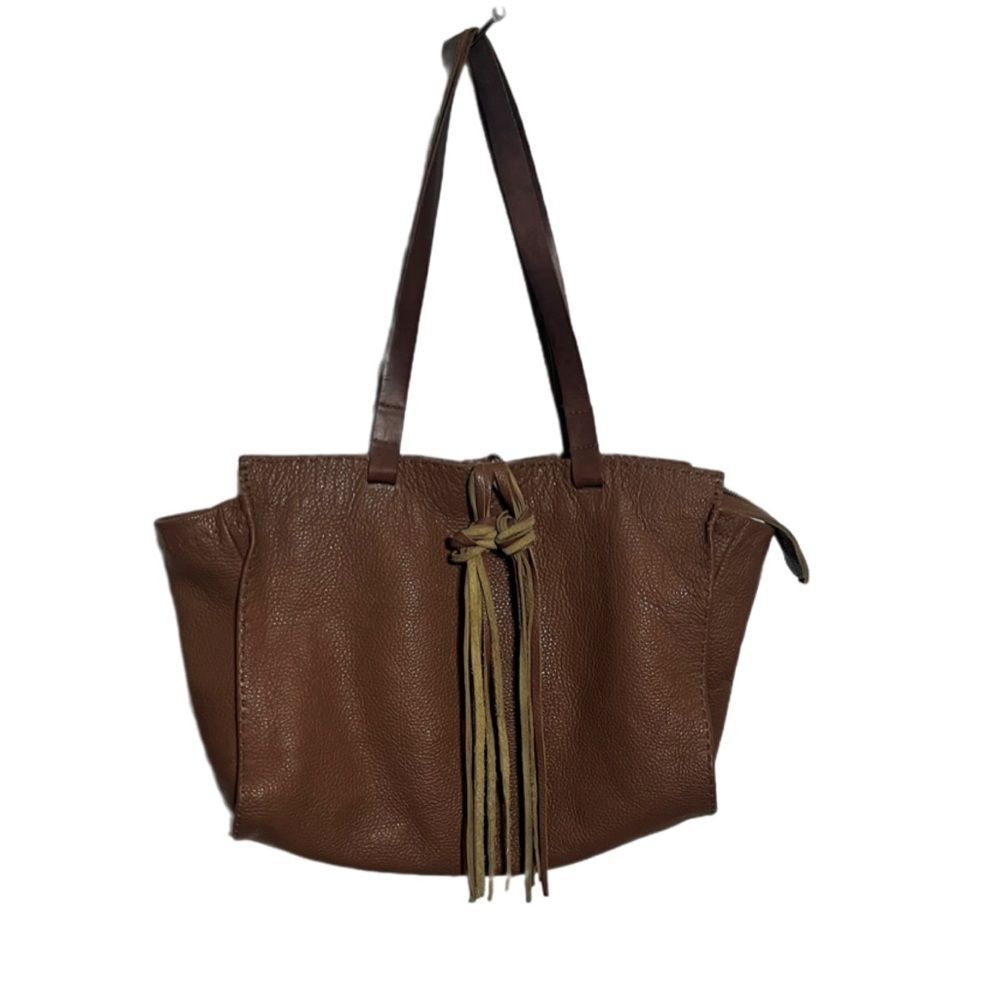 Carla Mancini Carmel camel brown tassel bag